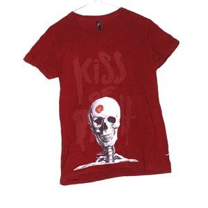 Kiss Of Death Burgundy Short Sleeve T-Shirt Women's Large